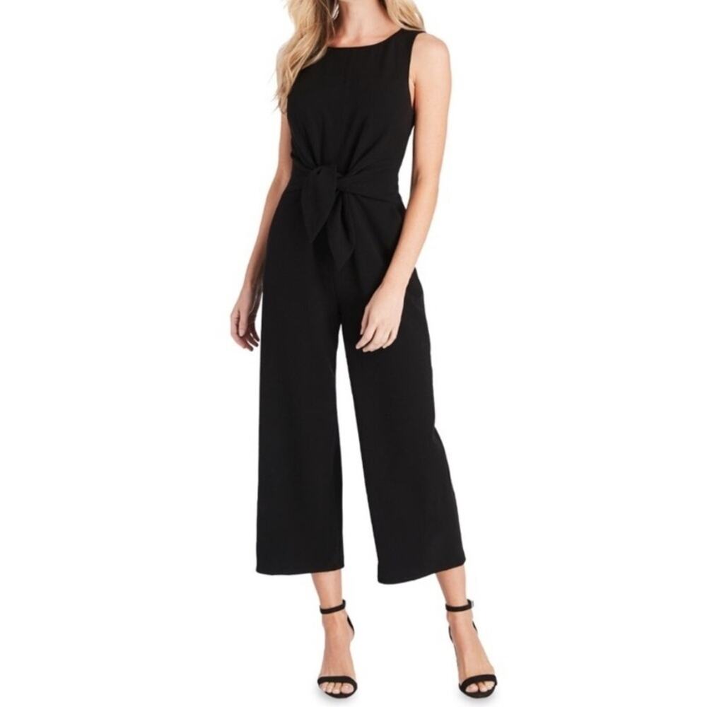 Vineyard Vines Black Tie Front Sleeveless Wide Leg Jumpsuit Size 20 Plus